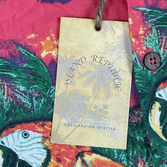 Island Republic Hawaiian Shirt Mens XL Short Sleeve Pockets Relaxed Fit NWT - Picture 5 of 10